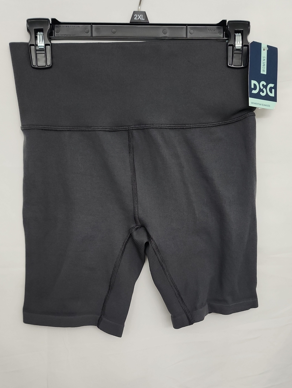DSG Women's High-Waist 7" Inseam Seamless Bike Shorts Charcoal Size Medium New